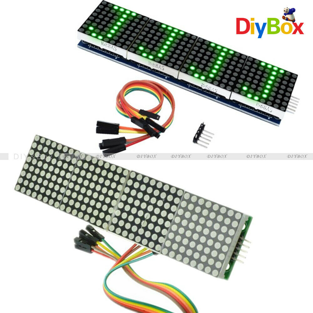 MAX7219 Green LED 4 in 1 Display Dot led Matrix MCU Control Module for Arduino