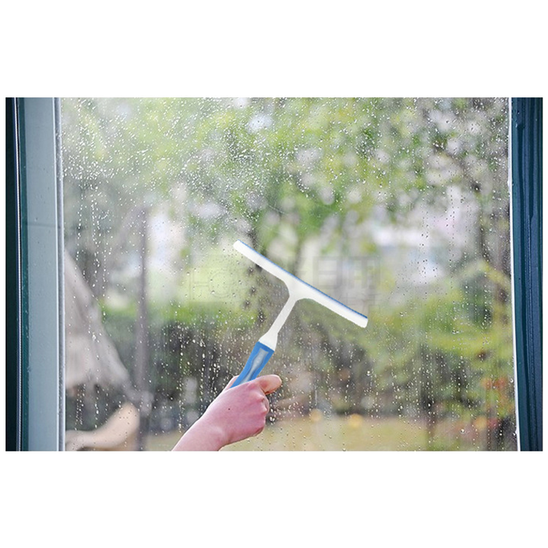 Bathroom Mirror Cleaner With Silicone Blade & Holder Hook Car Glass Squeegee