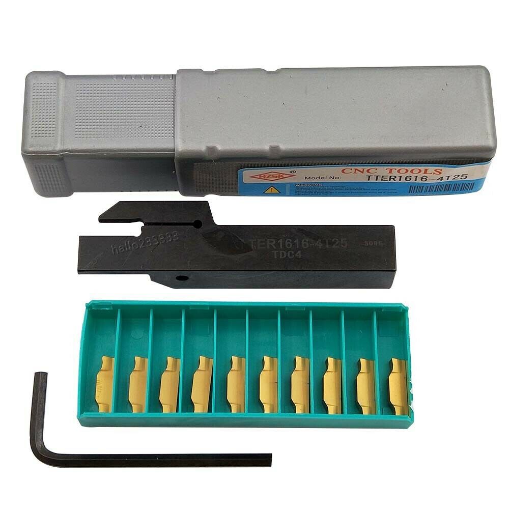 TTER1616-4T25 Lathe Turning Tool grooving cutting holder + TDC4 TT9080 4mm width