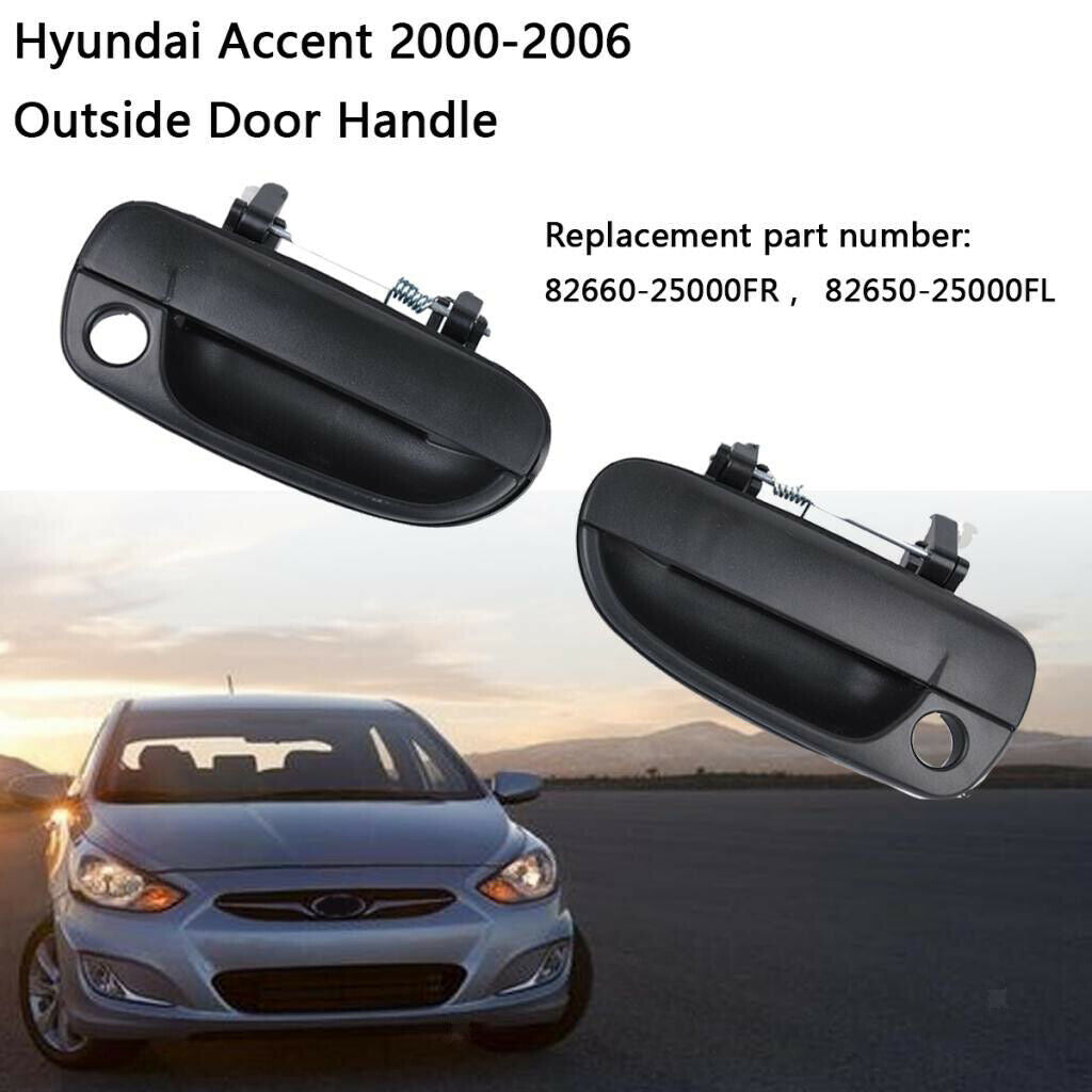 2Packs Black Truck Exterior Door Handle OEM#83660-25000 for Hyundai Accent