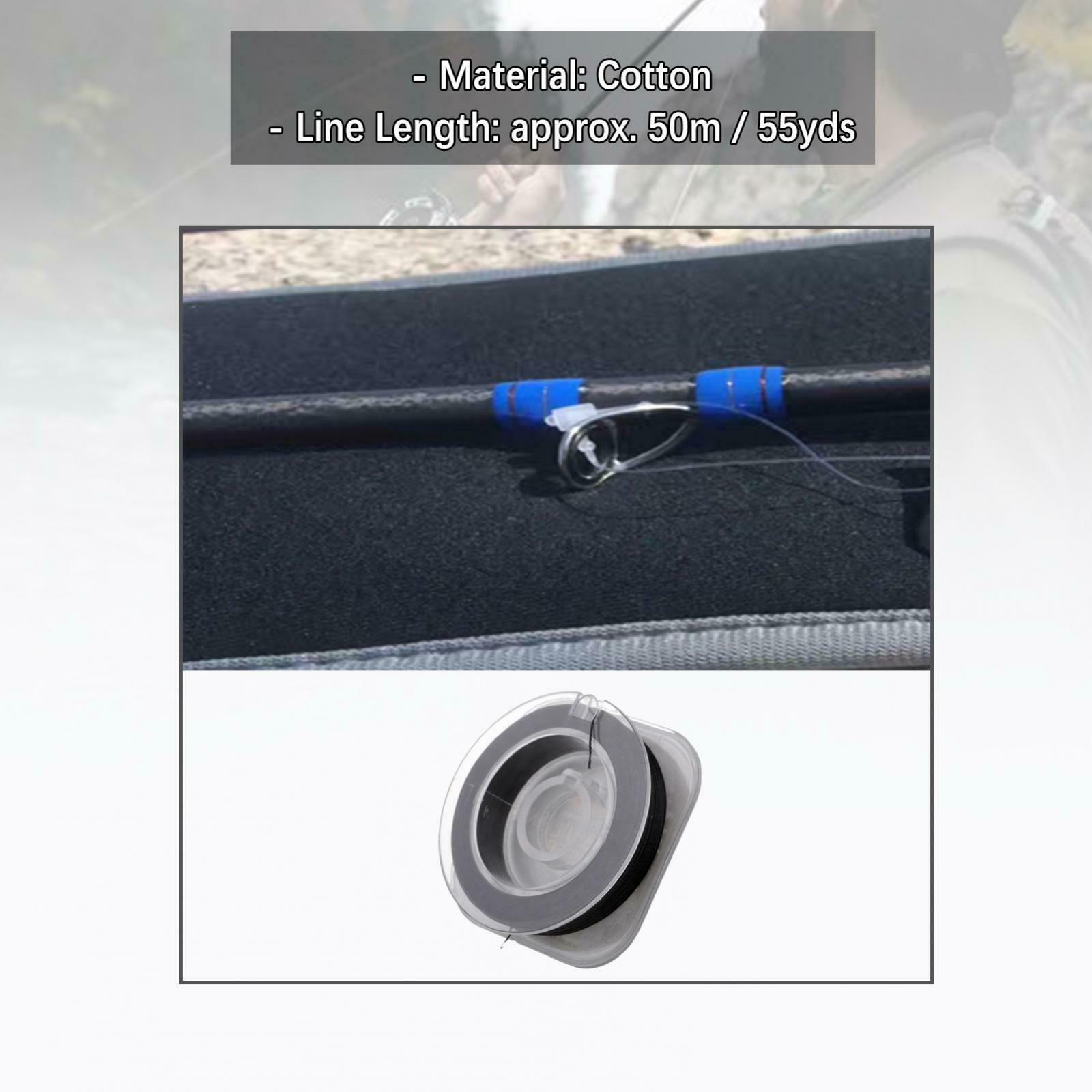 Rod Repairing Line Fishing Rod Building Braid Line Guide Ring Fix Threads Black