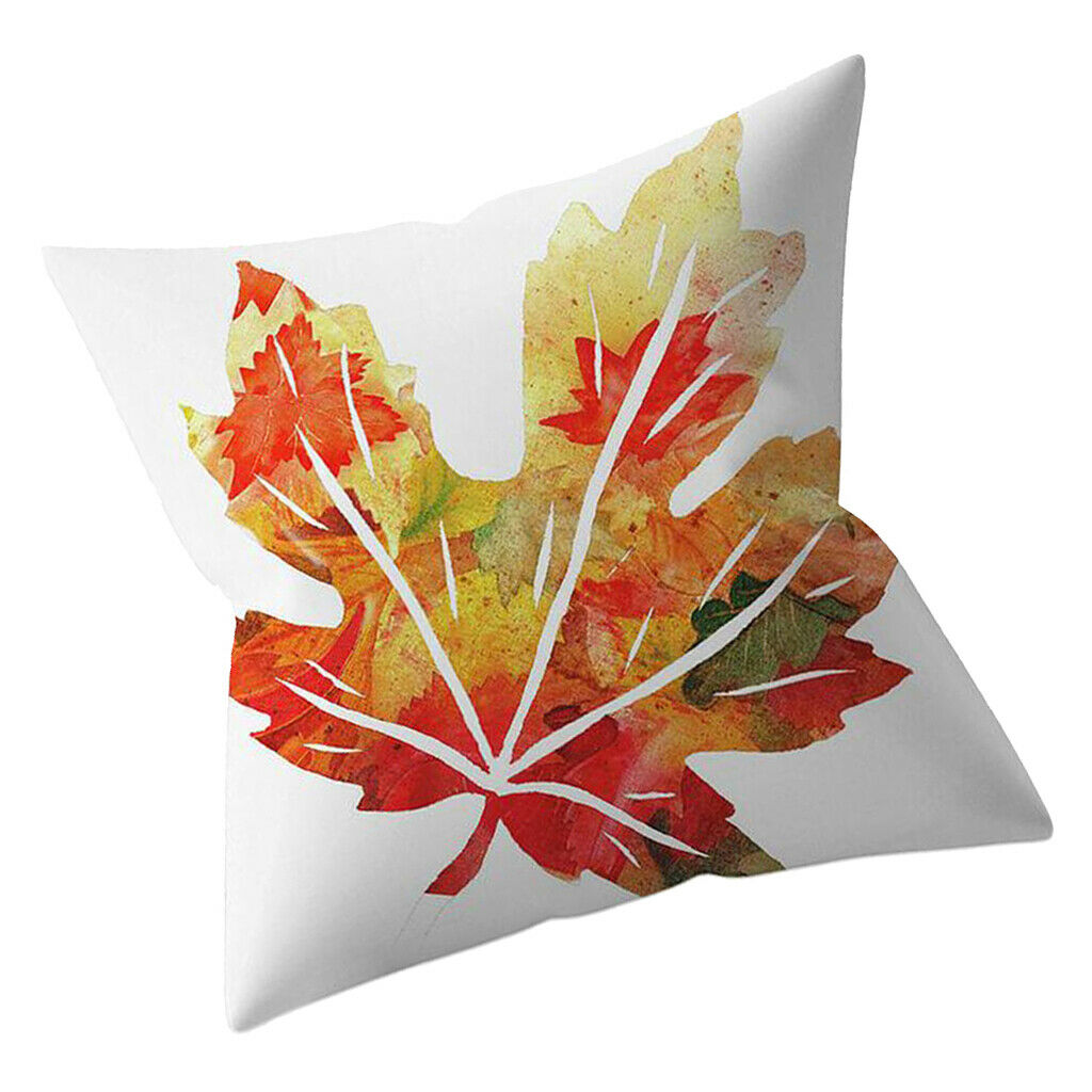 4x Maple Leaf Pattern Velvet Bird Colorful Throw Sofa Cushion  Pillow Cover