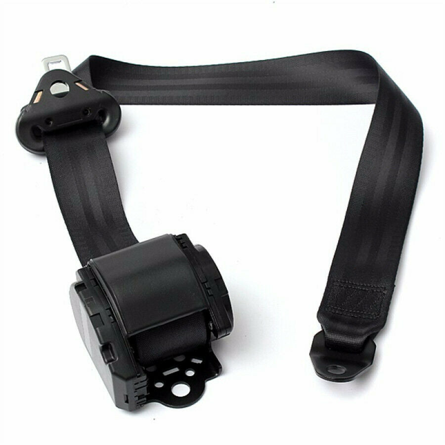 Car Seat Belt Lap 3 Point Safety Travel Adjustable Retractable Gray nylon