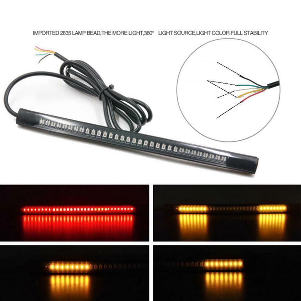 Red Motorcycle LED Scrambler Brake Tail Light Turn Signal For Bobber Cafe Racer*