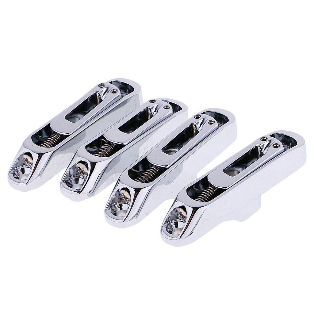 1 Set Zinc Alloy 4 Strings Bridge Individual String Bridge for Electric Bass