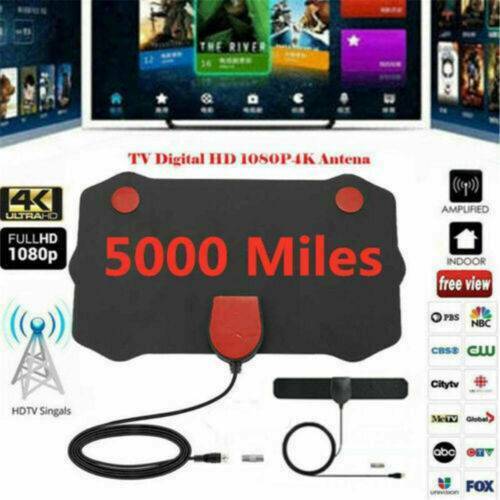 5000-Mile Range HDTV Antenna 4K HD Indoor Digital TV Aerial Signal Amplifier ~~