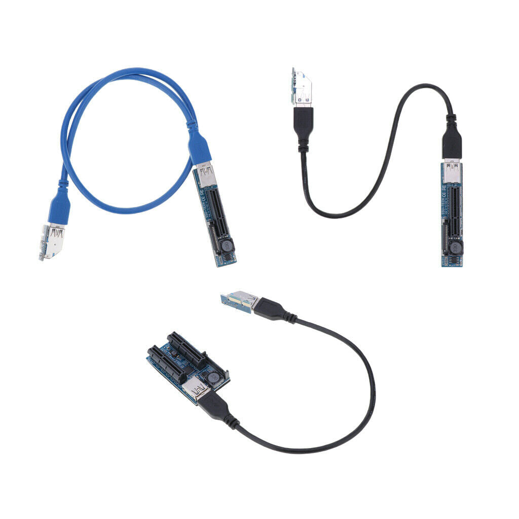 PCI-E Graphics Extension for GPU Mining Powered Riser Adapter Card USB 3.0