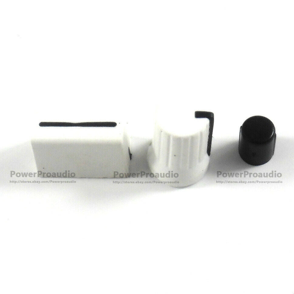 20PCS Rotary Knob+20PCS Fader Cap For Rane Mixer TTM 57 61 62 64 68(white)