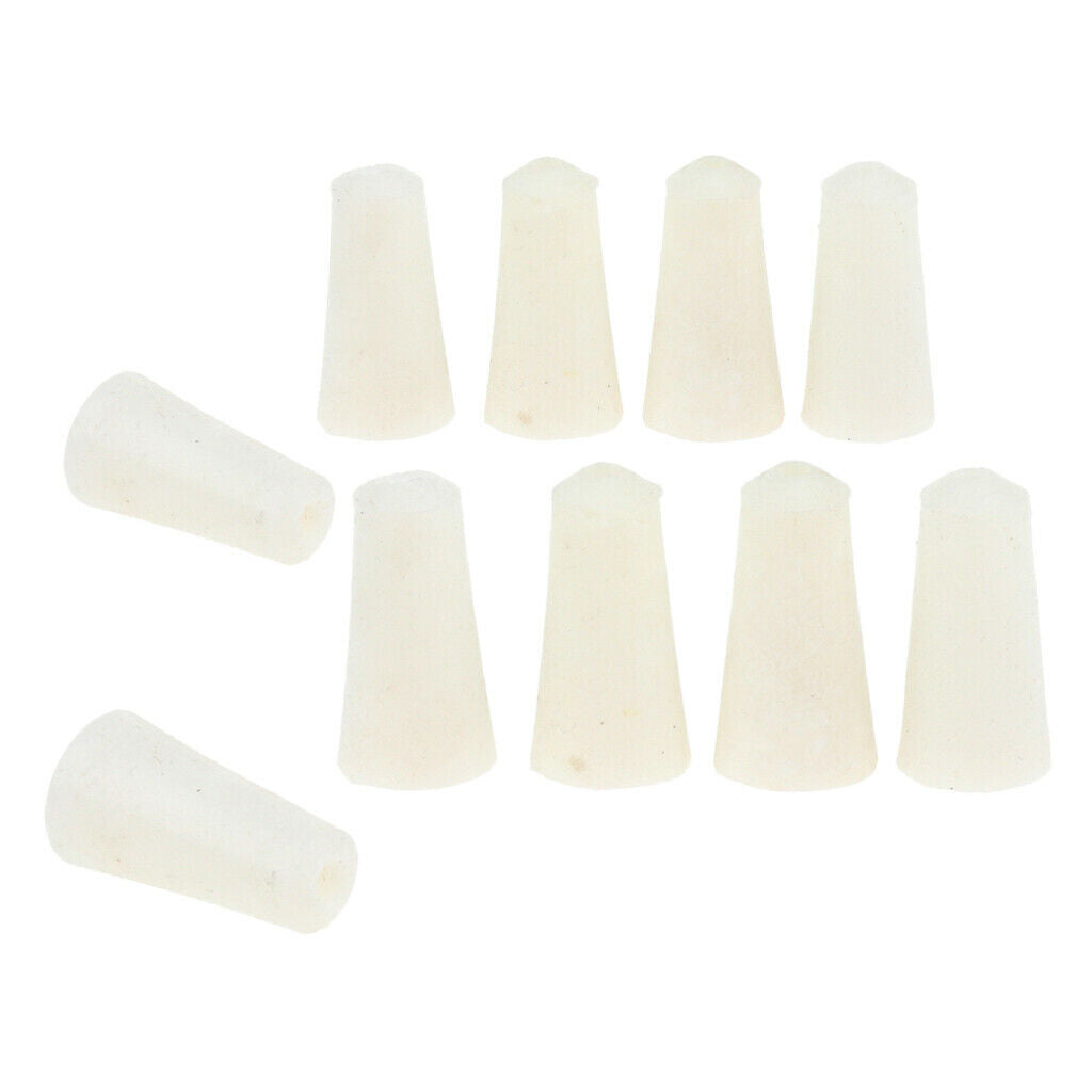 10 Pieces Silicone Test Tubes Stopper Drilled Bungs Caps 12-17mm/9-13mm