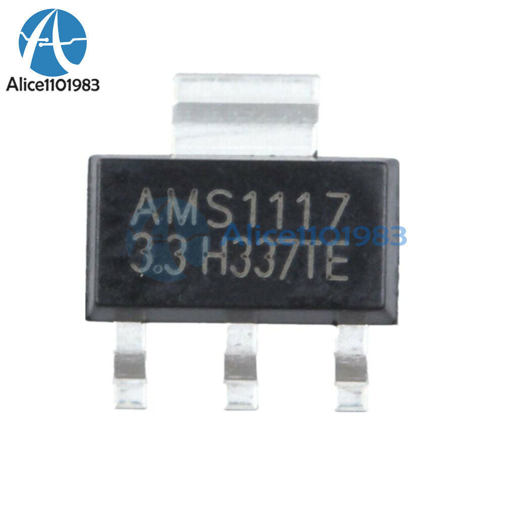 10Pcs AMS1117 LM1117 5V 1A  SOT-223 Voltage Regulator  NEW