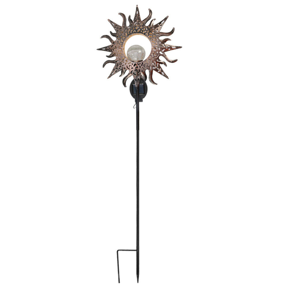 Solar Light Outdoor Decorative Light Garden Waterproof Sunflower Metal LED Lamp