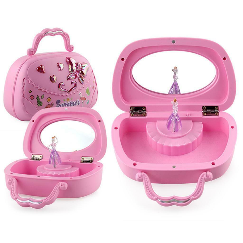 2x Ballerina Music Jewelry Boxes Storage Case for Girls for Elise Melody