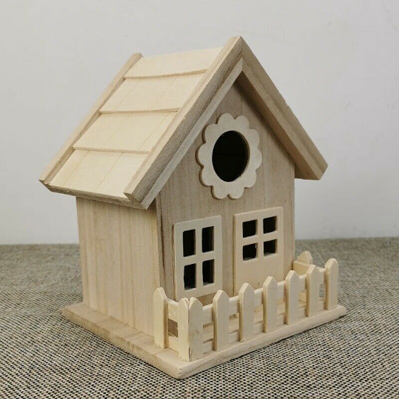 Bird House Birds Box Bird Nest Outdoors Wooden Bird House Hanging Bird Nest E2N2