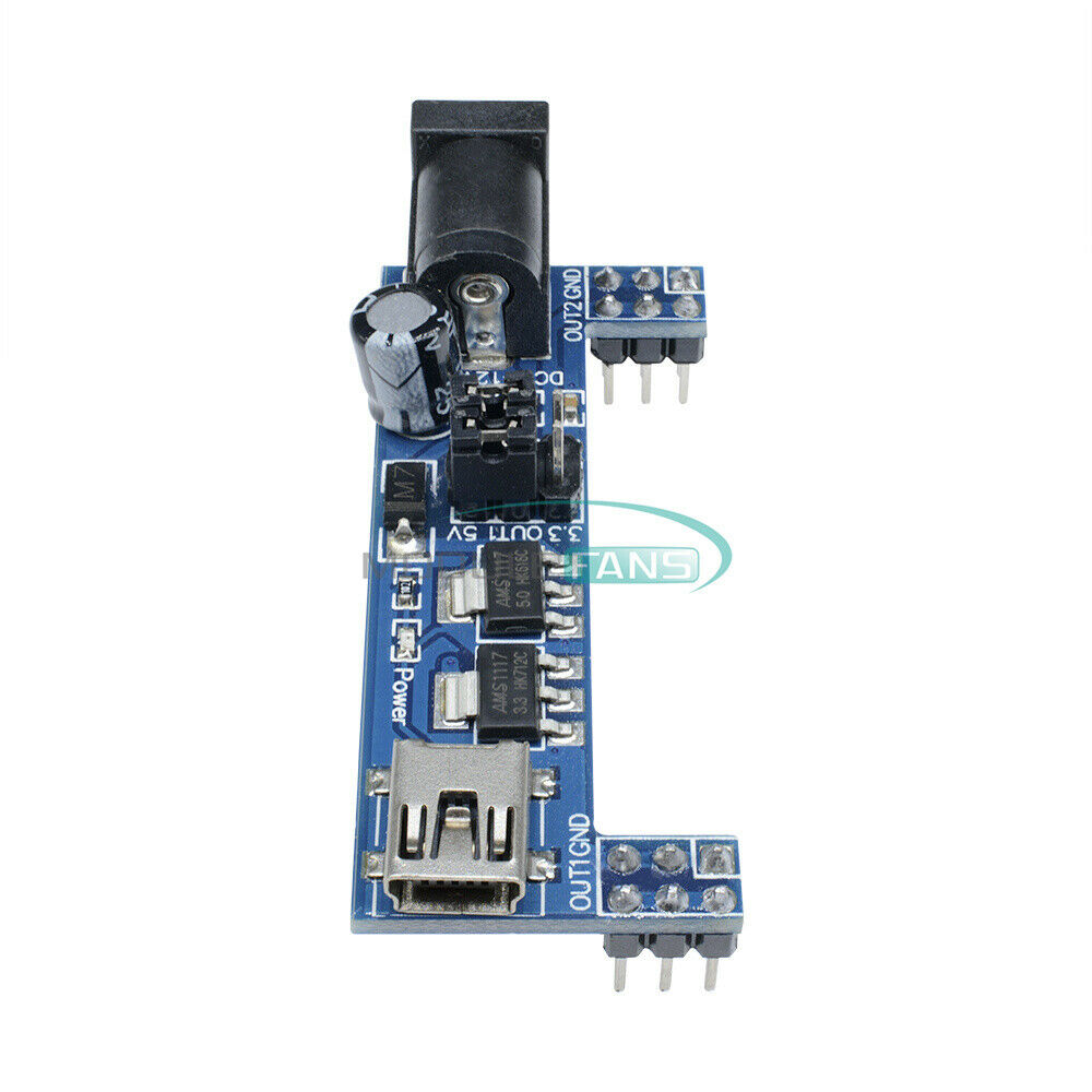 2PCS Mini USB MB102 Breadboard Power Supply Module 3.3V 5V Solderless Arduino