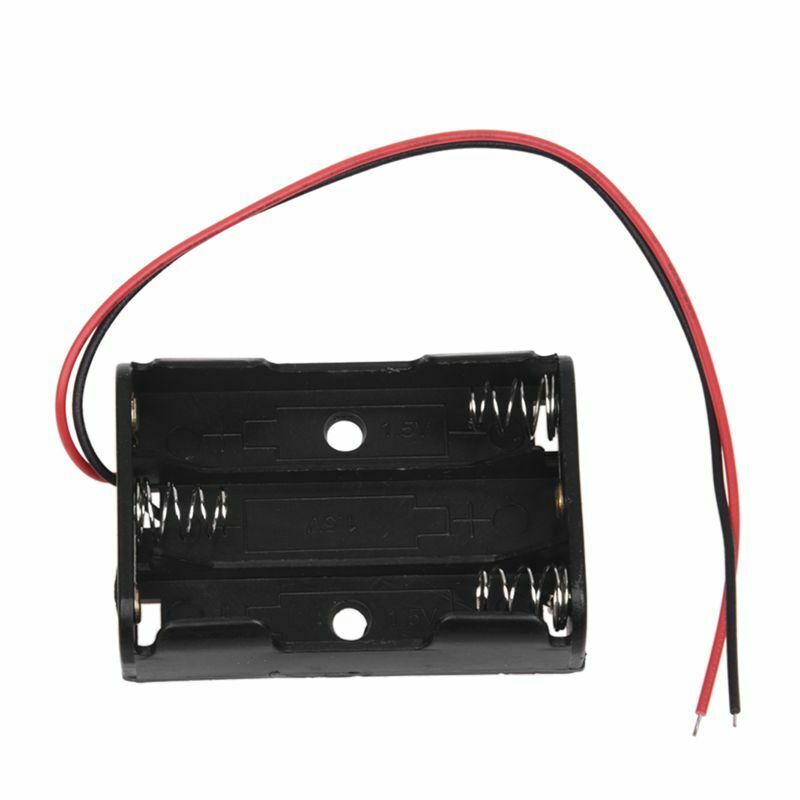 Replacement 3 x 1.5VAAA Plastic Battery Case Holder Wire F9E2E2