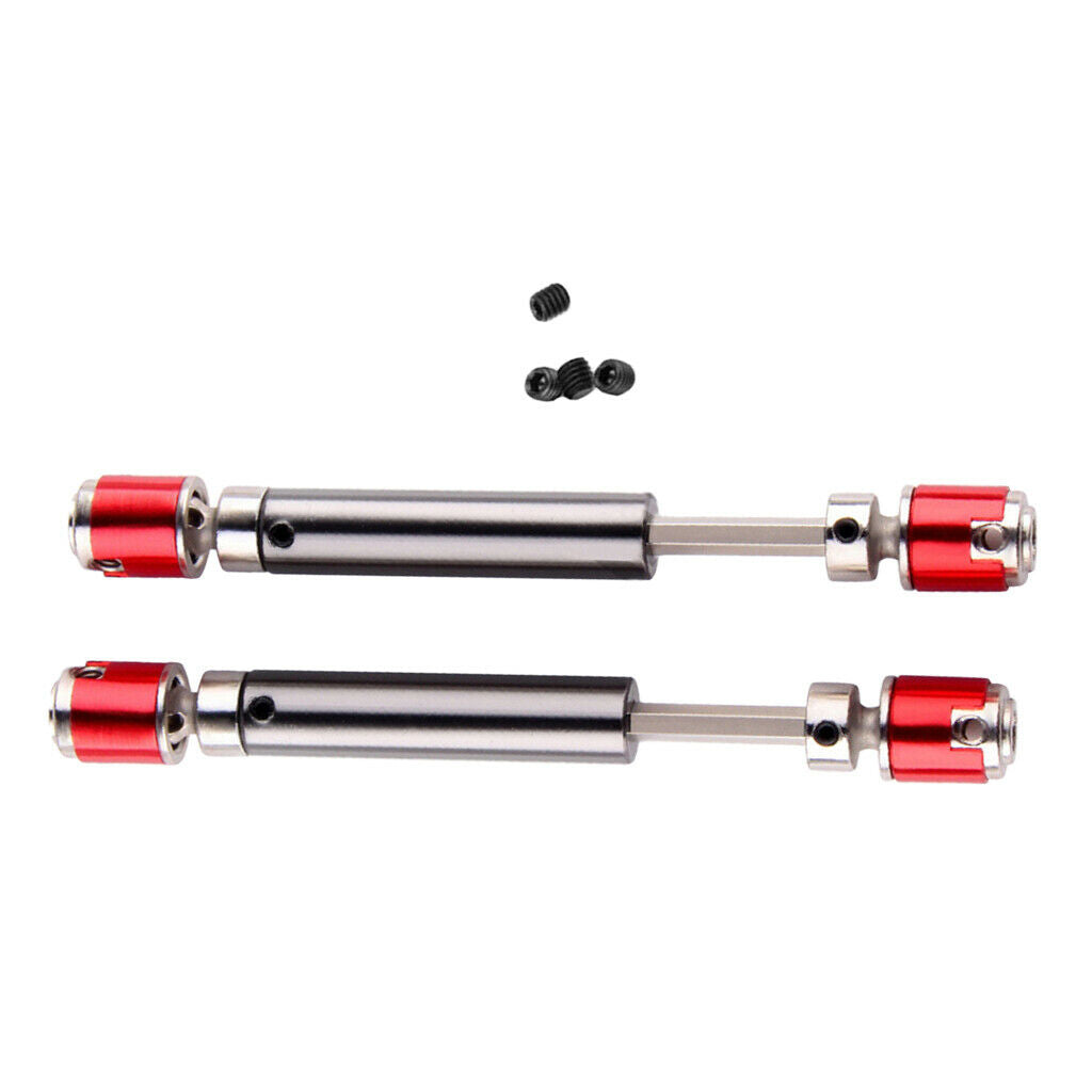 2PCS Metal Upgrade Universal Drive Shaft 112-155mm for 1/10 RC Car SCX10 D90