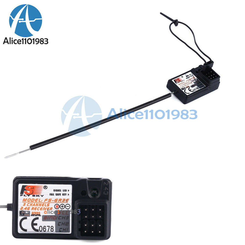 Flysky FS-GR3E Upgraded 3 Channel 2.4G Receiver GT3B, GR3C for RC Car Truck Boat