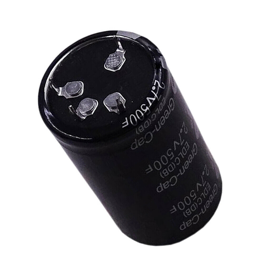 Black Farad Capacitor 2.7V 500F 35x60mm Super Ultra Capacitor 2Pins  35x60mm