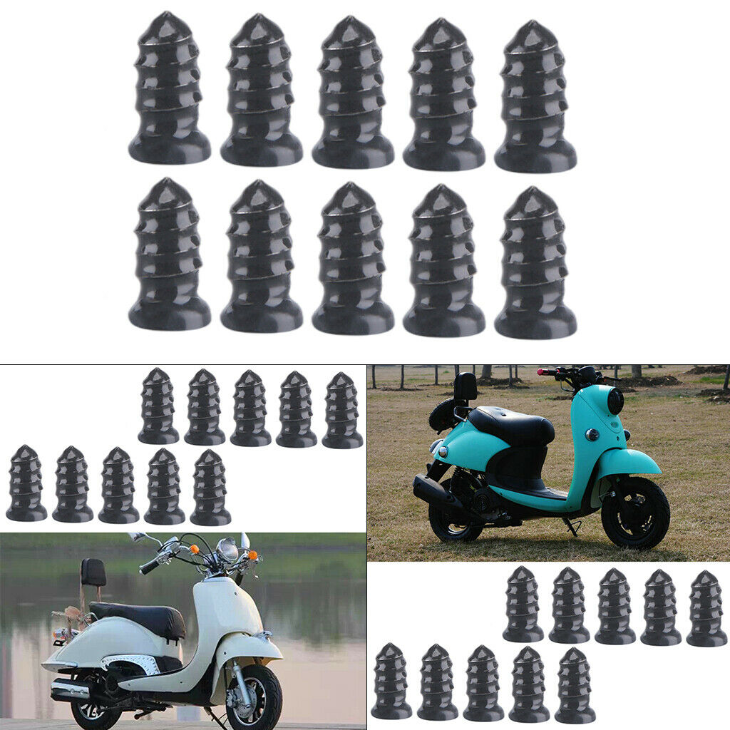 10 Electric Repair Tire Rubber Nails for Vehicle Trucks 0.27x0.5 in 10Pcs