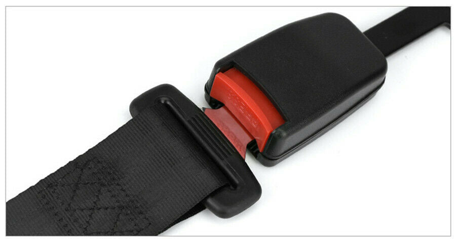 Semi-closed Two-point Seat Belt Car Safety Belt Buckles Nylon Straps Retractable