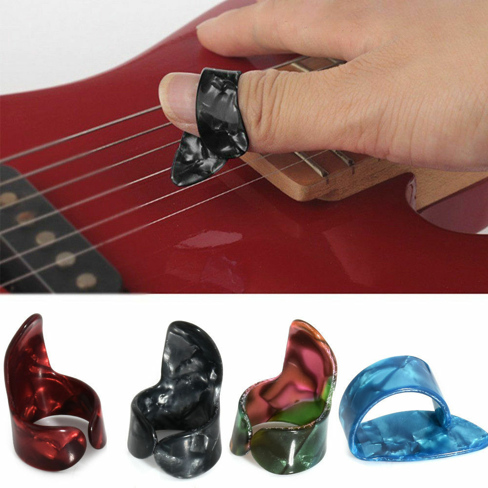 4 Pcs/Set Plastic 1 Thumb 3 Finger Nail String Gutar Picks Plectrum.l8