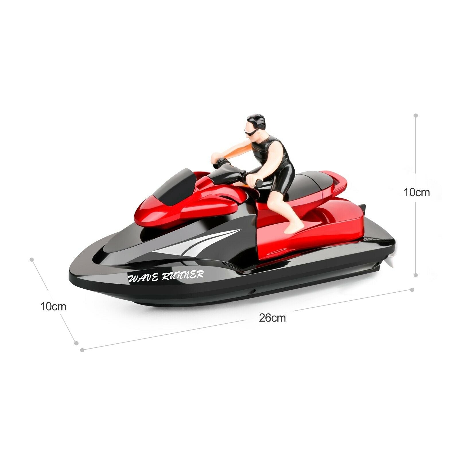 RC Boat Fast RC Boats Toys Gifts for Adults Kids 20Km/h RC 80m red 2 battery