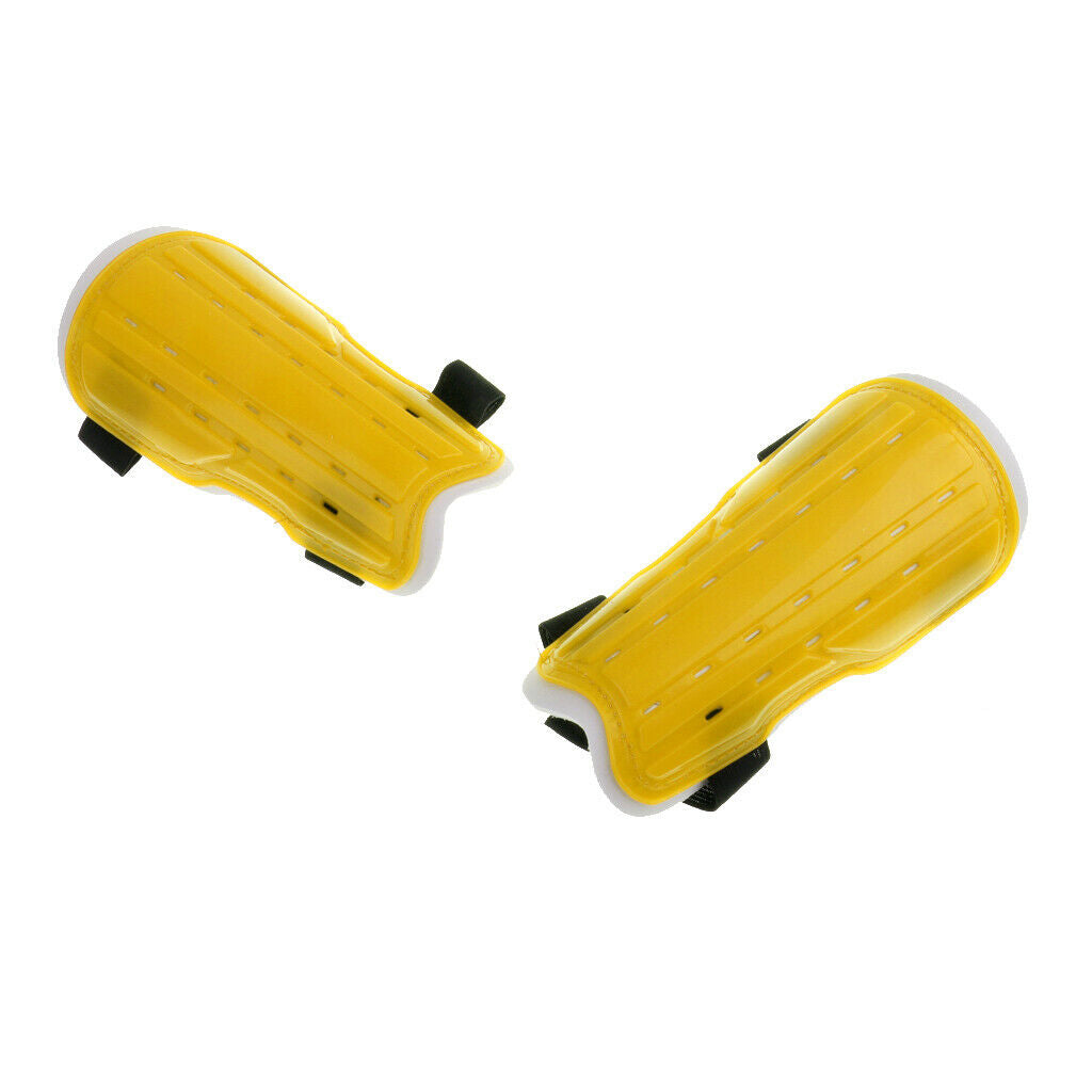 1 Pair Soccer Football Shin Pads Guards Sports Leg Protector Youth Yellow