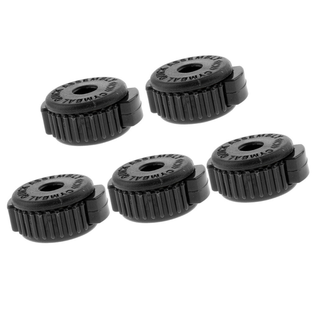 Set of 5 Quick Release Cymbal Knobs Set Kit Percussion Instrument Parts