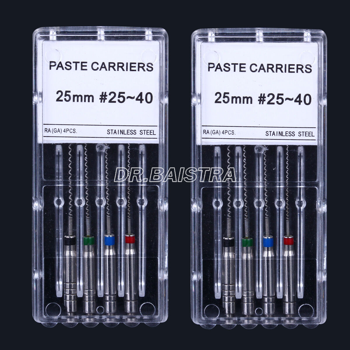 20 Boxes Dental Rotary Paste Carriers Engine Use 25#-40# 25mm Stainless Steel