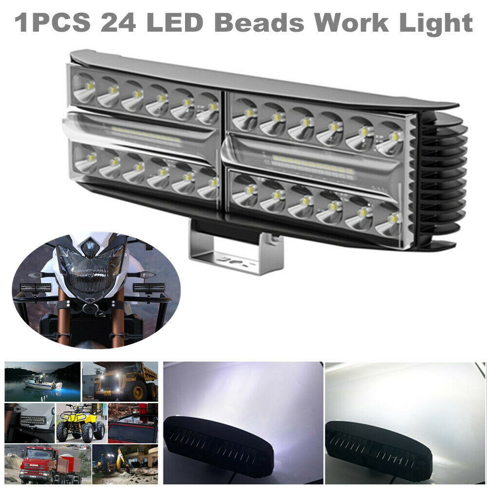 1pc Off-road Car Motorcycle 24 Lamp Beads Led Work Light Lighting Lamp Spotlight