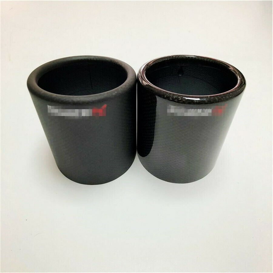 3'' Carbon Fiber Surface Exhausts Pipe Cover Glossy Muffler Pipe Tip Universal