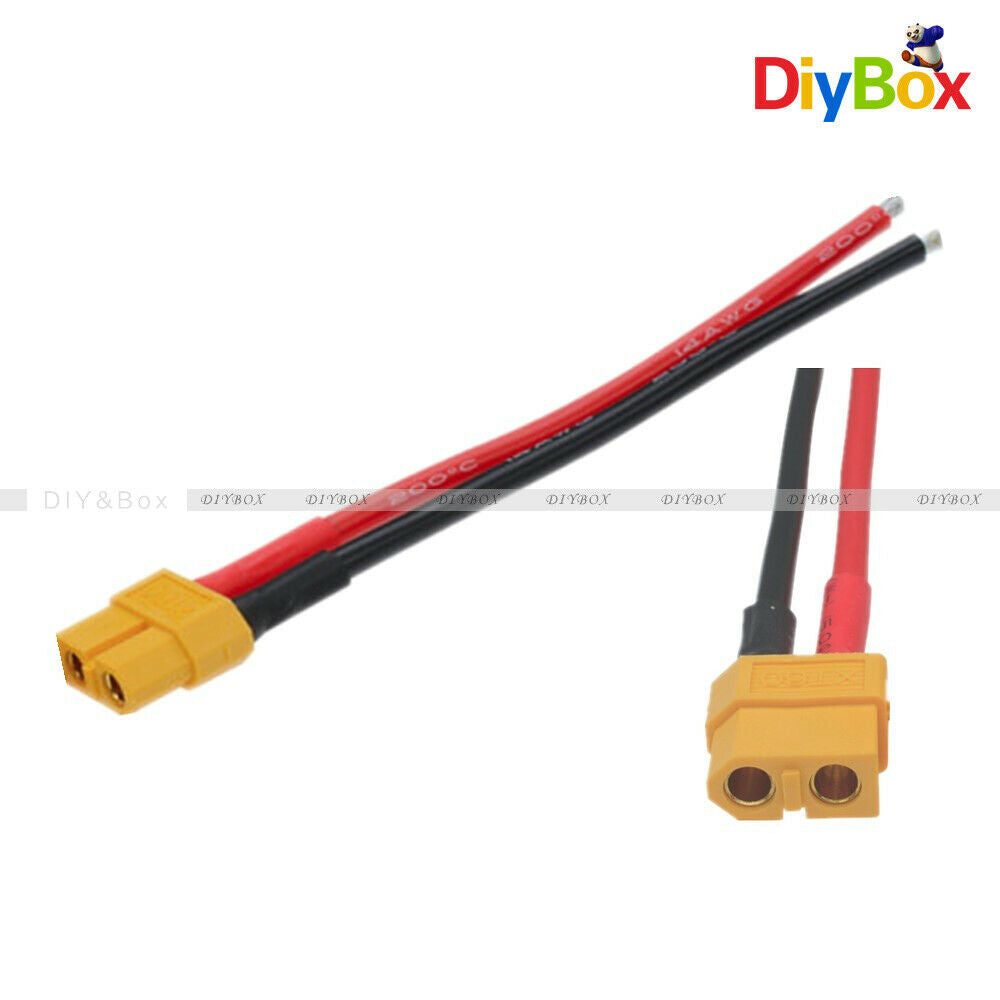 14AWG XT60 Female Connector W/ Housing Silicon Wire Cable  10CM / 100mm