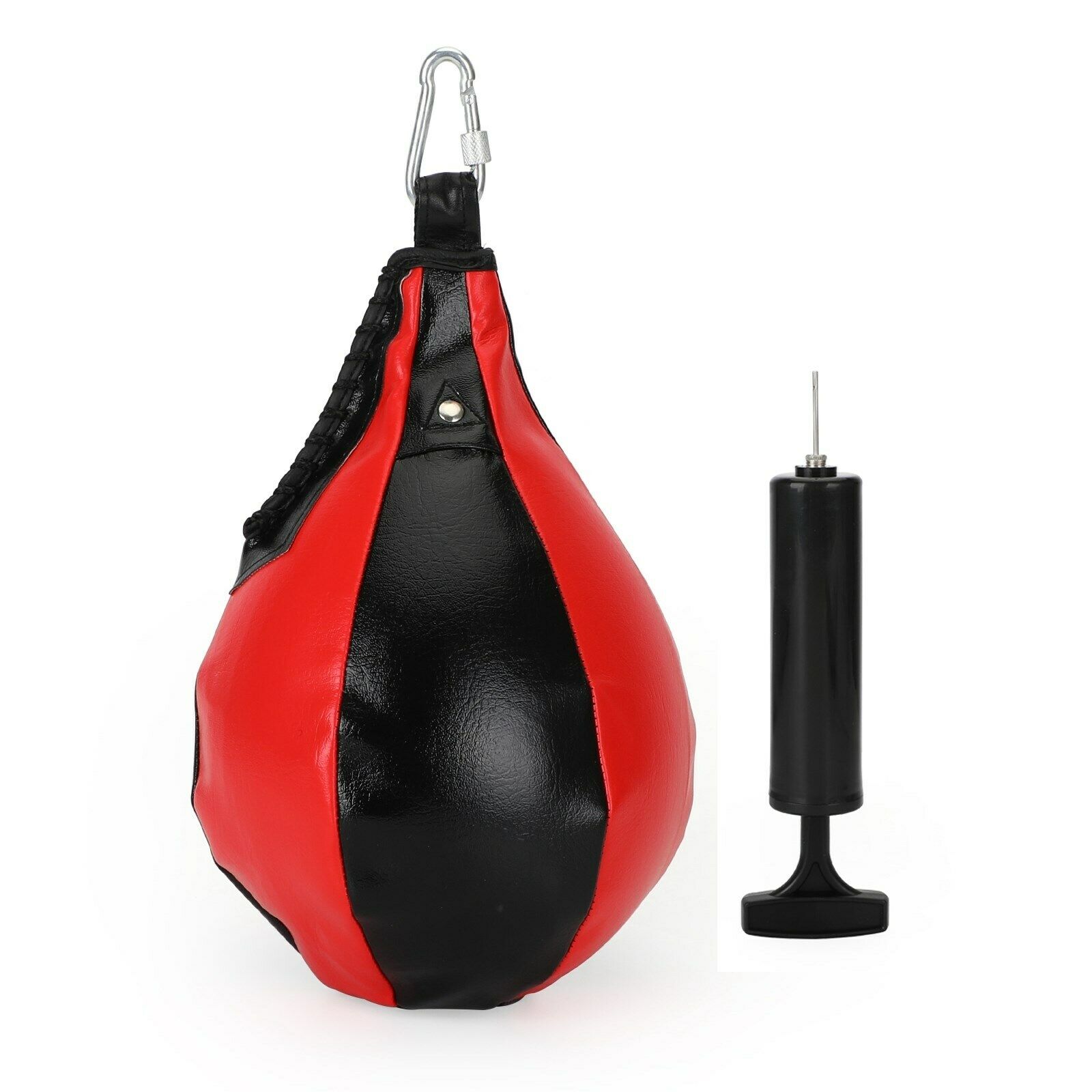 Leather Speed Bag Boxing Speed Ball MMA Kickboxing Training + Inflator B