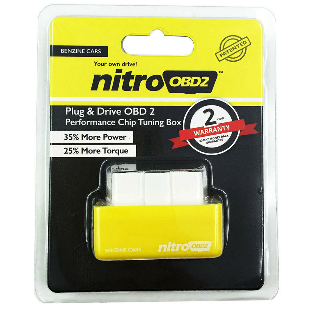 Yellow Plastic Nitro OBD2 Plug and Drive Performance Chips Benzine Chip Box