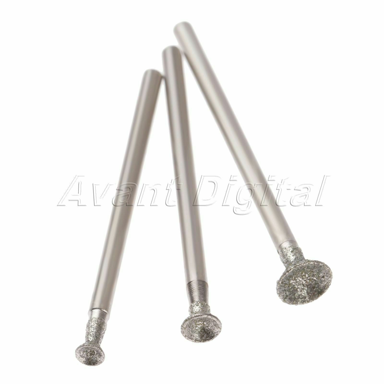 Bur Diamond Grinding Head Spherical Concave 0.04/0.08/0.12/0.16/0.2/0.23/0.31"