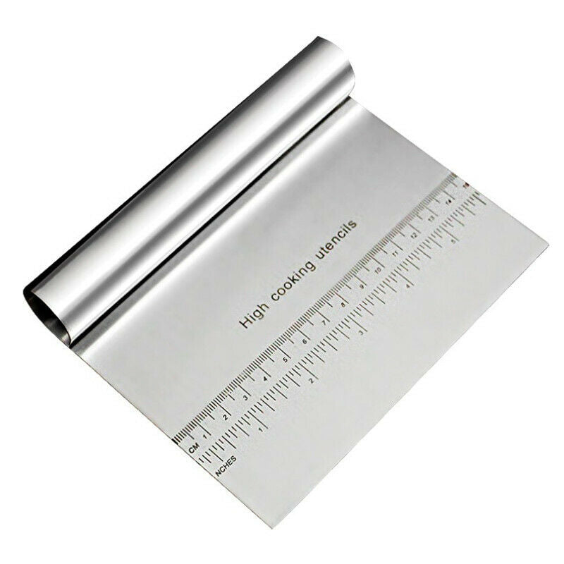 Metal Cake Scraper Pizza Dough Pastry Cutter Panel Scale Baking Tool Kitc.l8