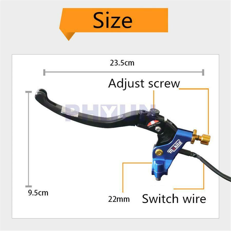 1x Black CNC Alloy 7/8" 22mm Motorcycle Dirt Bike Cable Clutch Perch Brake Lever