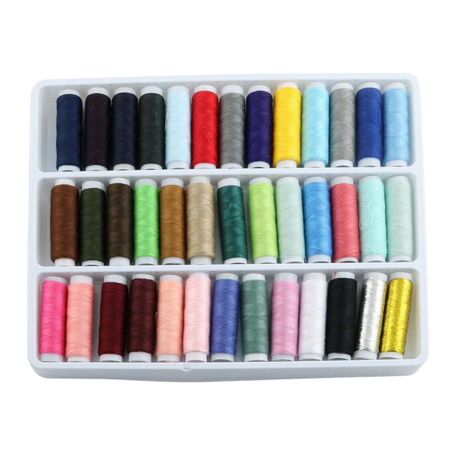 Sewing Thread Kit 39 Colors Polyester 200 Yards Embroidery Quilting Thread