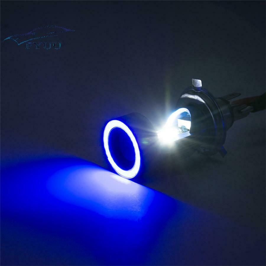 H4 LED Angel EYES COB Motorcycle Motorbike Scooter Fog Light Headlight Bulbs 40W