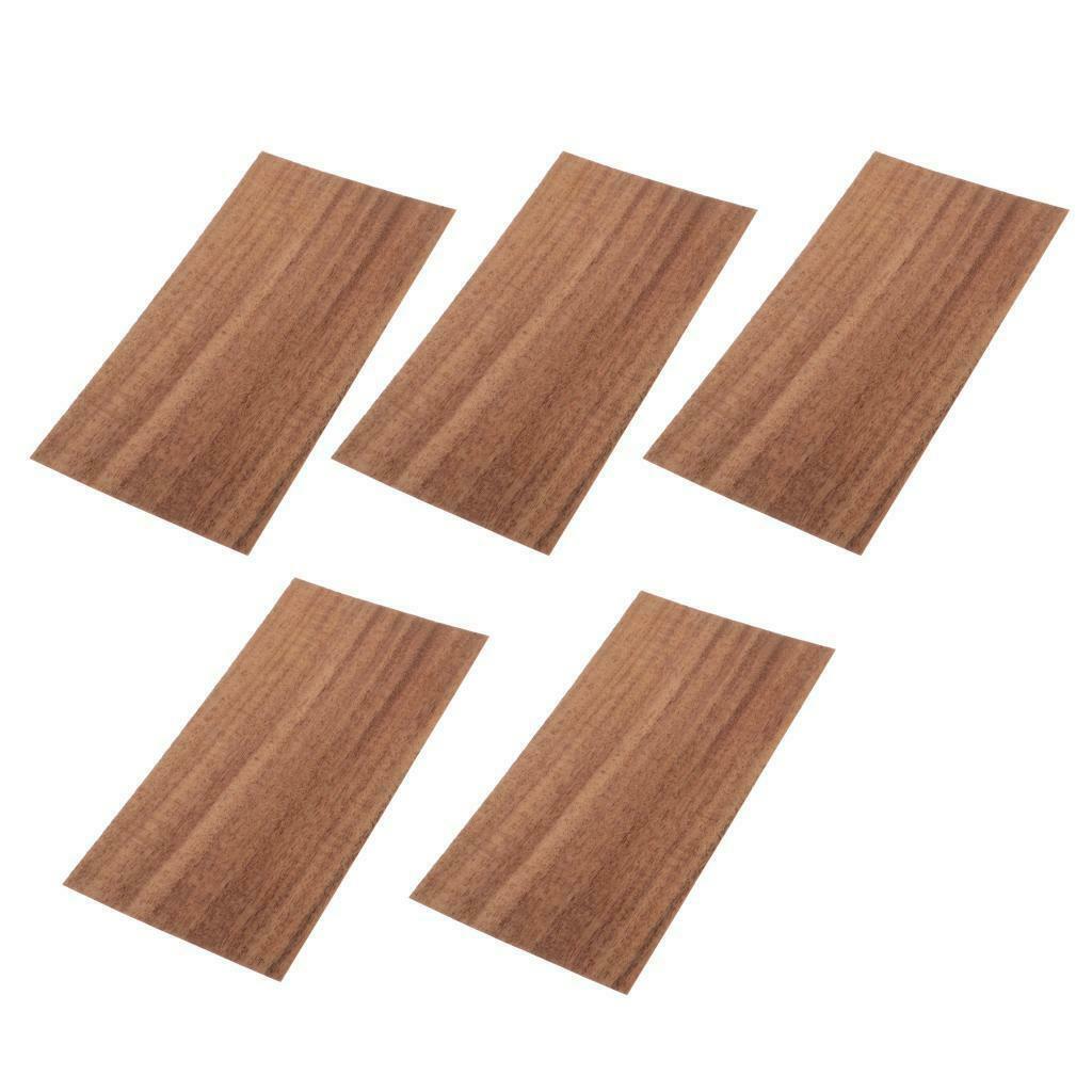 5pcs Classic Guitar Wood Head Veneer Shell Sheet for Decor Parts Acacia