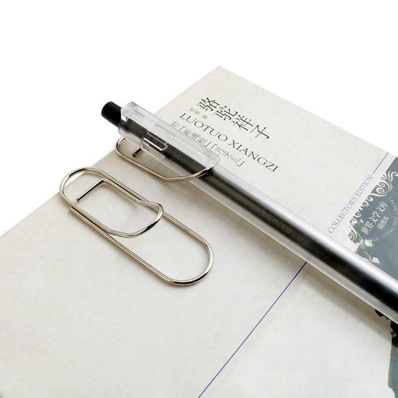 25Pcs Stainless Steel Pen Holder Clip for Notebook Journals Paper Office Supply