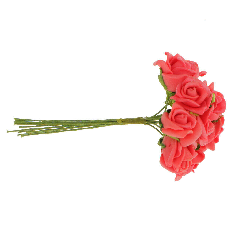 100 Xmini Artificial Roses Flowers Bouquet Home Wedding Bridal