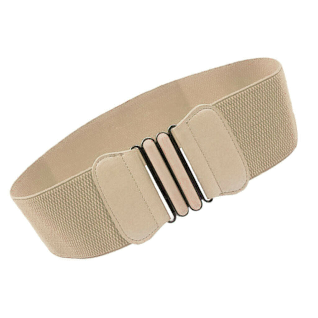 5x Women's Wide Dress Belt Retro Style Stretch Waistband Cincher Cummerband