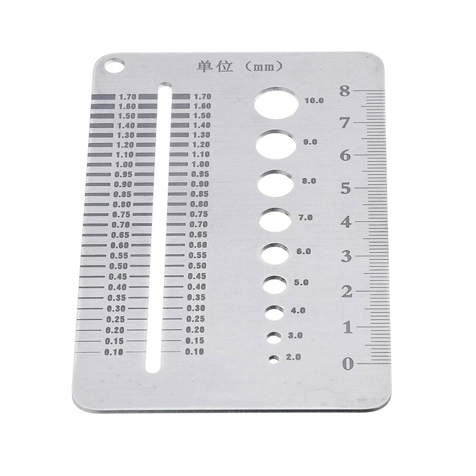 0.1-10mm Stainless Steel Screw Gauge Size Plate Measuring Measure A Screw