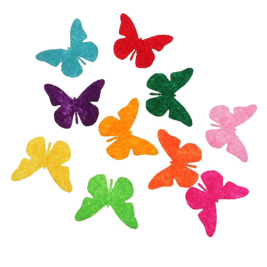 100pcs Non-woven Felt Butterfly Shape Embellishment for Home Decoration #2