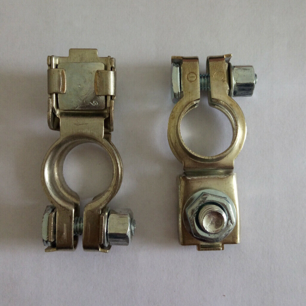 2pcs Adjustable Battery Terminal Clamp Clips Negative Positive for Car Truck
