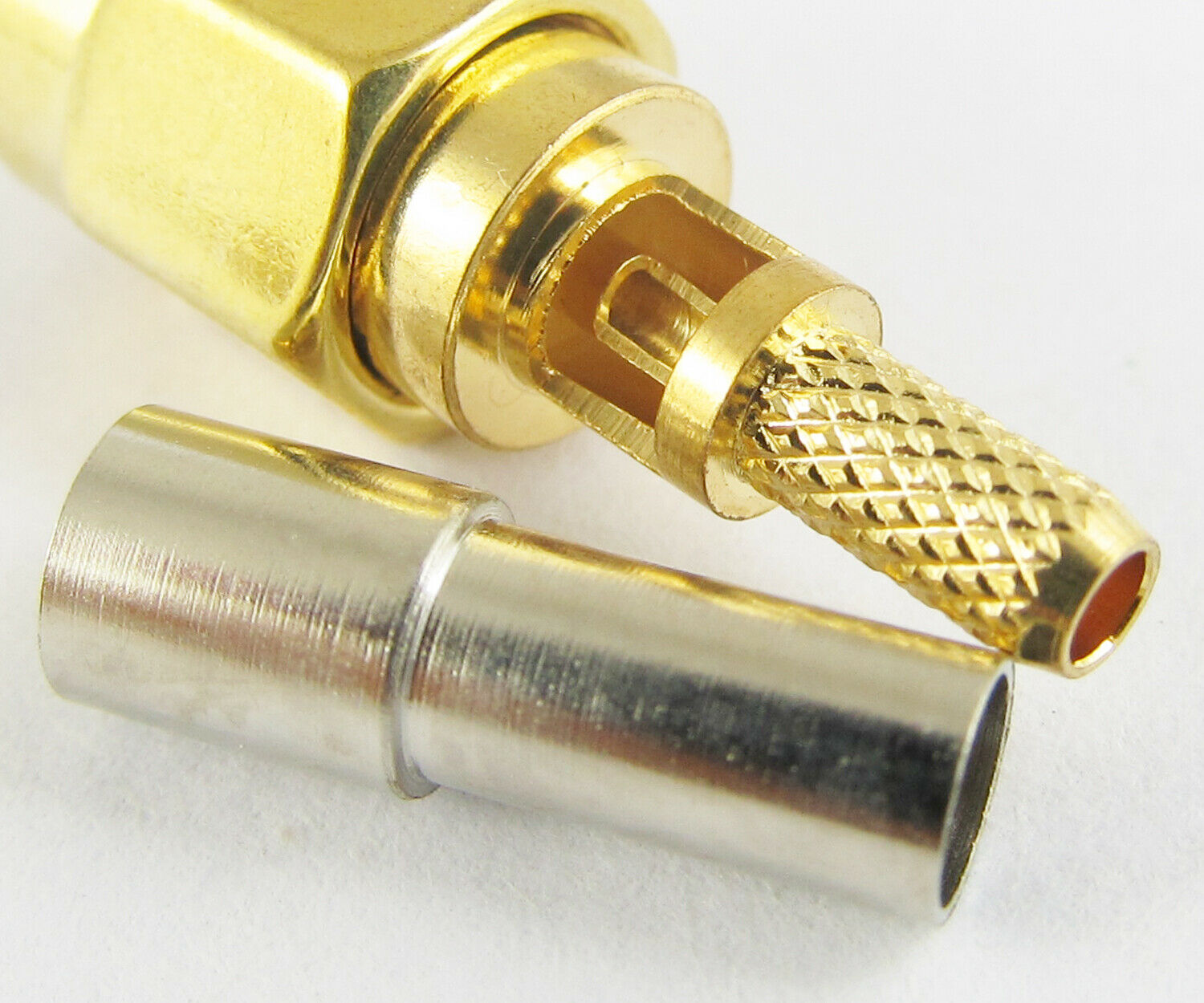 10sets RF adapter connector SMA Male Plug Window Straight Crimp for RG174 RG316