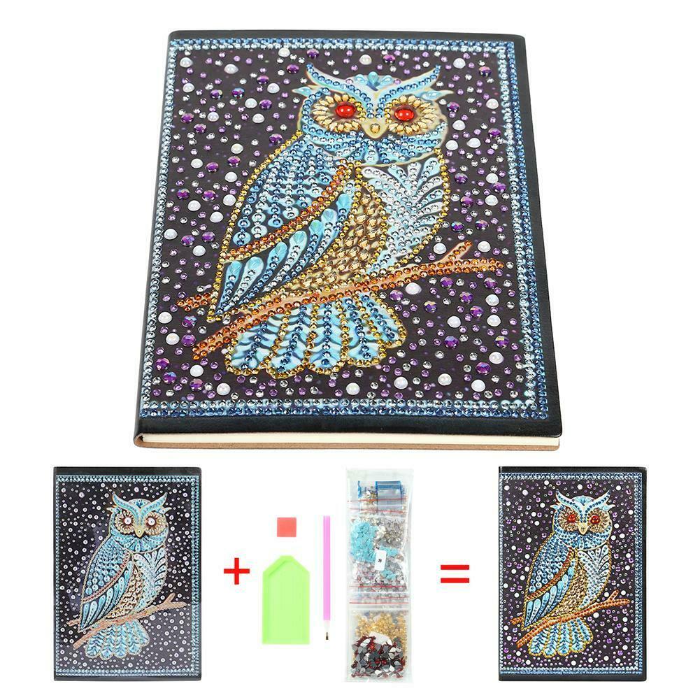 DIY Bird Special Shaped Diamond Painting 60 Pages A5 Notebook Diary Book @