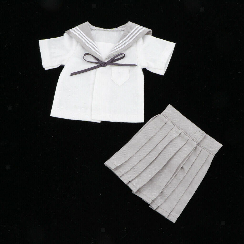 2x 1/4 Uniform Skirt Suit Outfit for BJD DOD MSD 43cm Clothes DIY Accessory