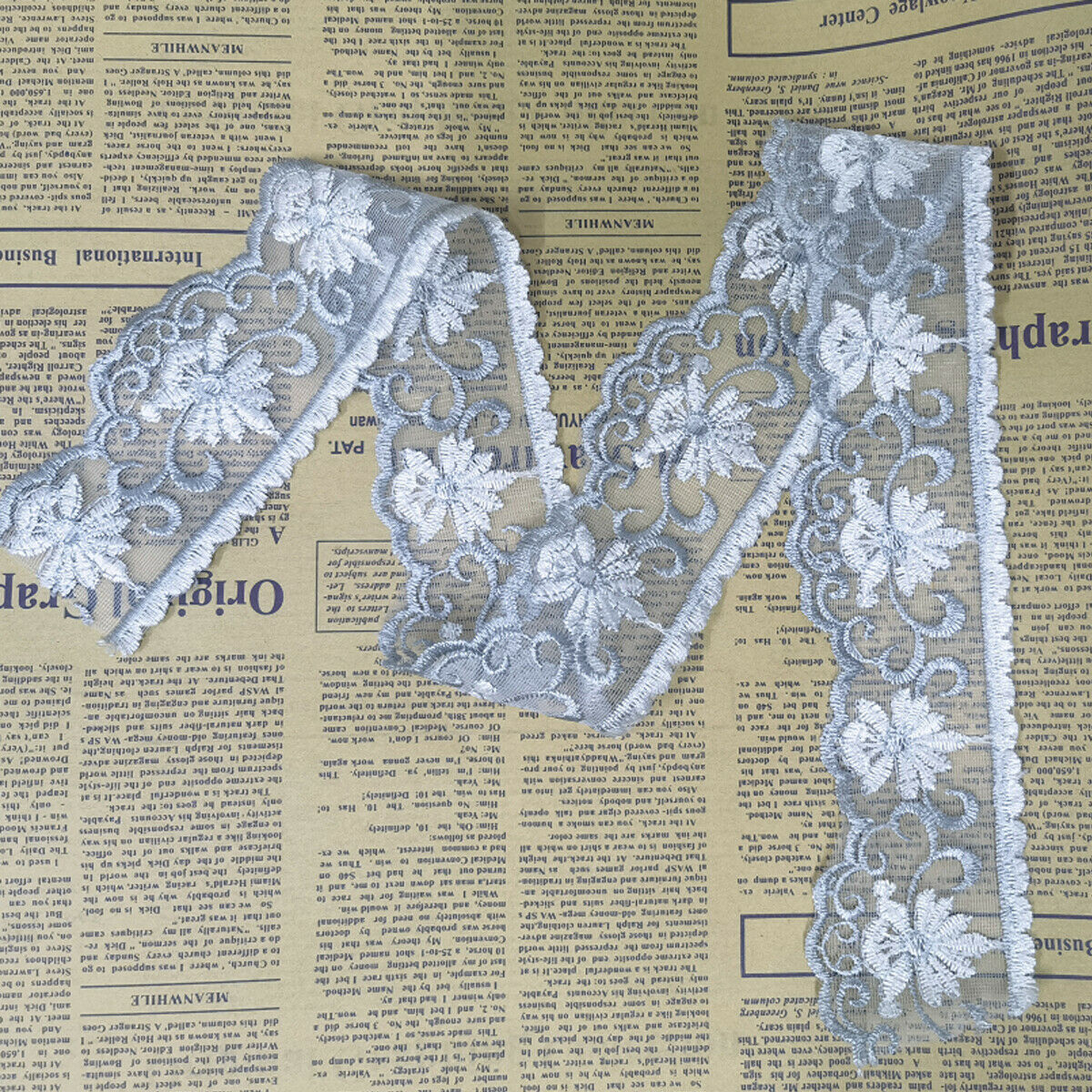 2 Yards Lace Trim Embroidery Flower Sew  Applique Wedding Dress DIY Craft  5.5CM